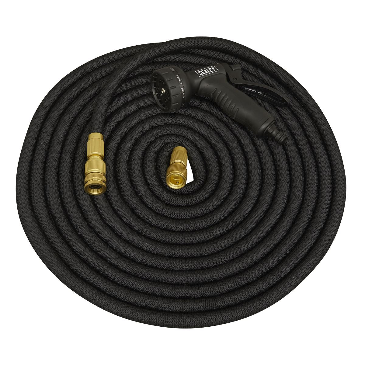Sealey GH30E Ø17mm Expandable Garden Hose Black 30m Premium Sealey