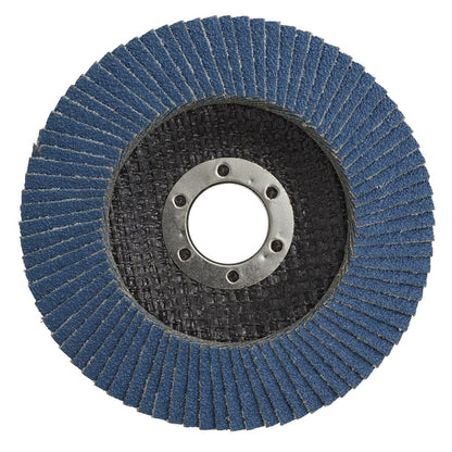 Sealey FD1158010 80Grit Flap Discs Zirconium Ø115mm Ø22mm Bore - Pack of 10 Sealey
