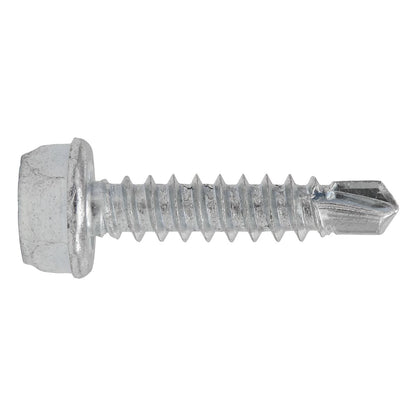 Sealey SDHX4219 Self-Drilling Screw 4.2 x 19mm Hex Head Zinc Pack of 100 Sealey