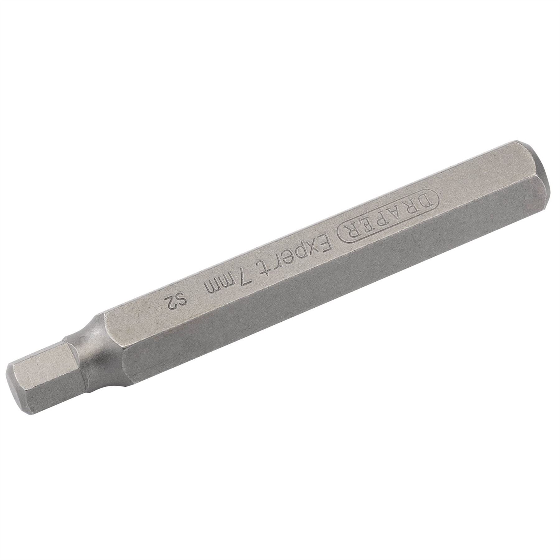 Draper 33335 7mm x 75mm Hexagonal 10mm Insert Bit for Mechanics Bit Sets Draper