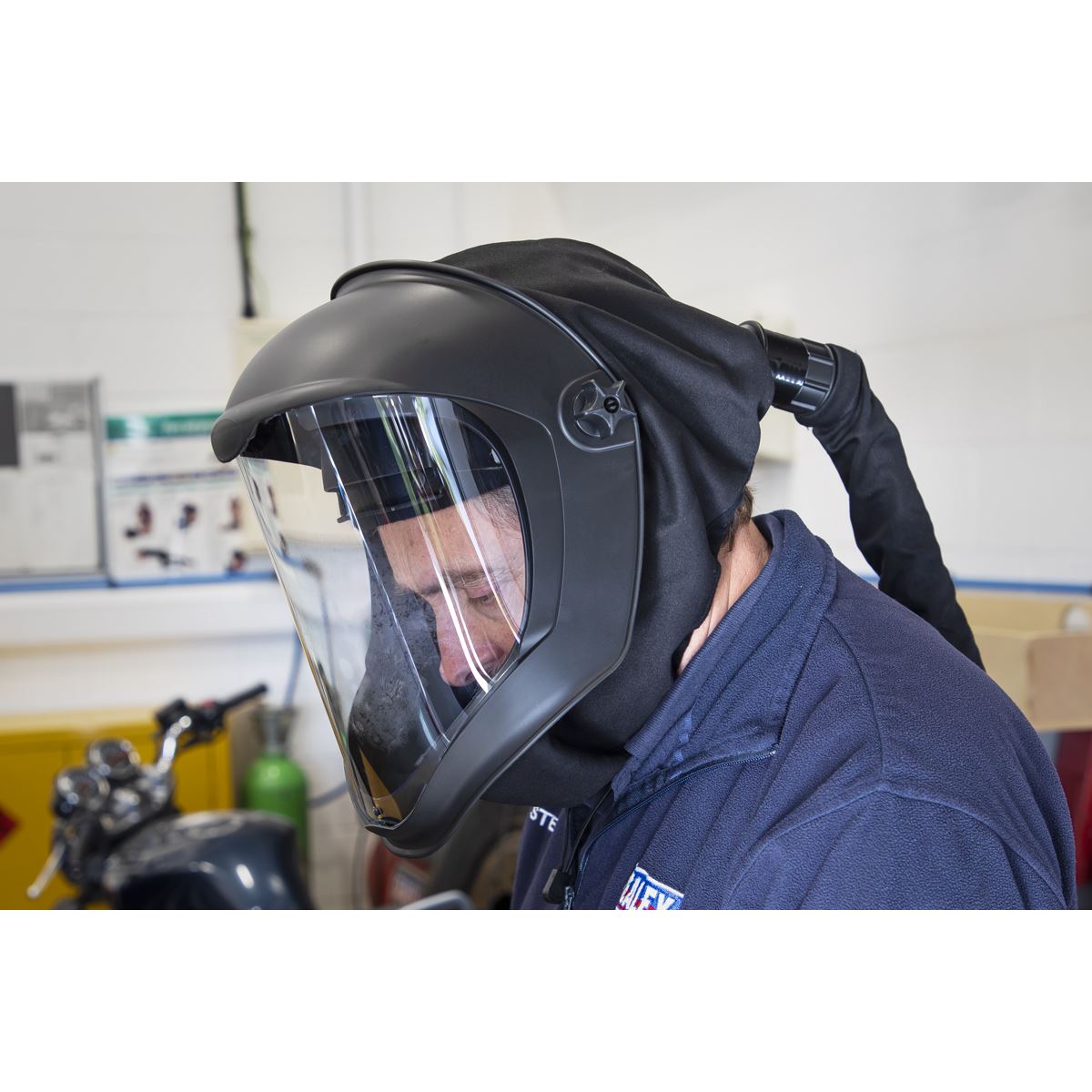 Sealey SSP80PAPR Face Shield with Powered Air Purifying Respirator (PAPR) Sealey