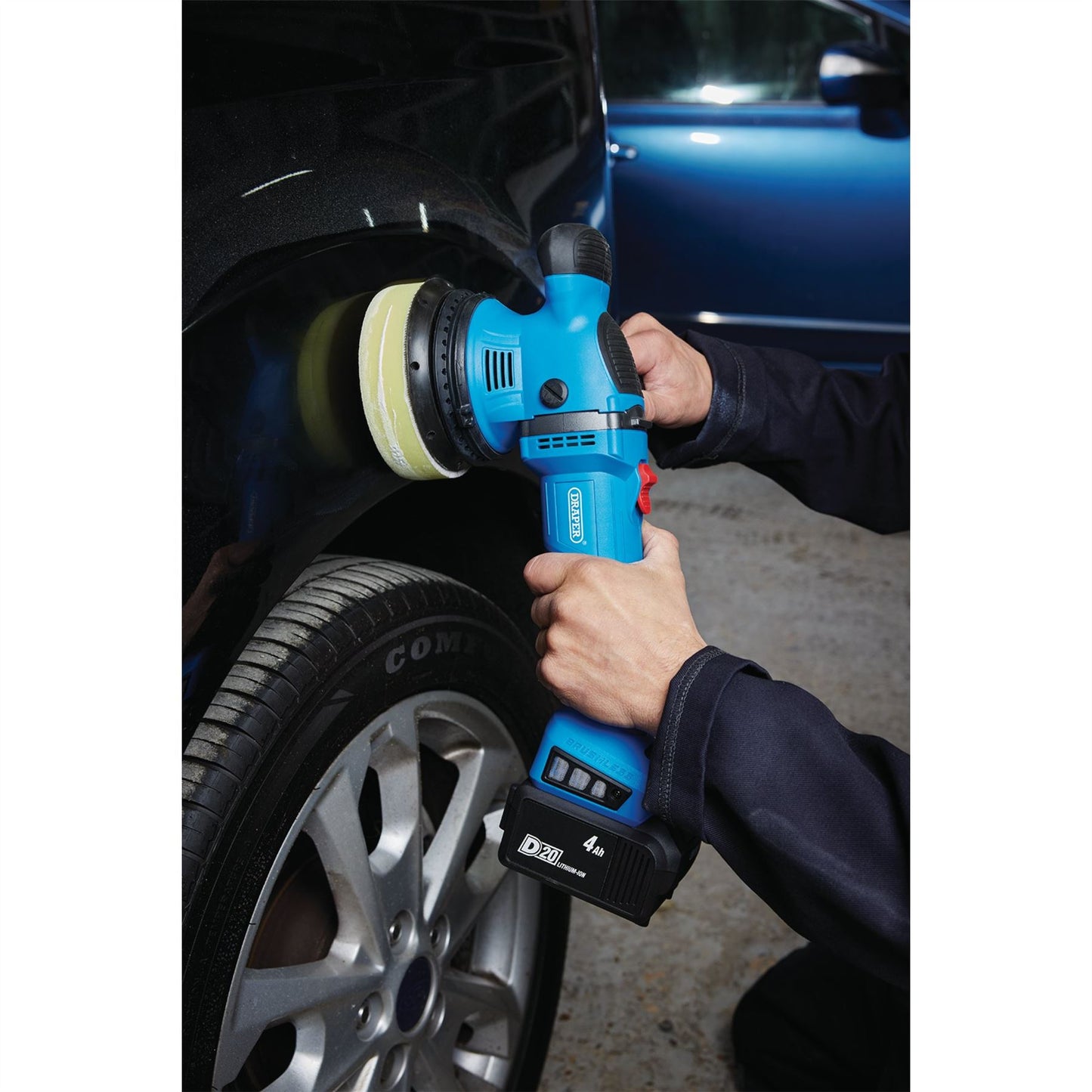 Draper 58318 D20 20V Brushless Random Orbit Polisher 125mm Sold Bare Draper