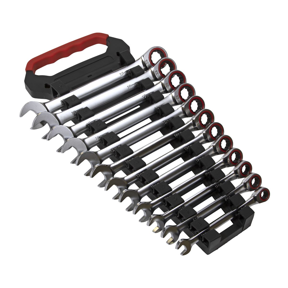 Sealey AK63940 Ratchet Combination Spanner Set 12pc Metric Premier Platinum Sealey