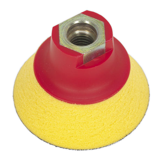 Sealey PTCBPV4S Hook-and-Loop Ultra-Soft Backing Pad Ø75mm M14 x 2mm Sealey