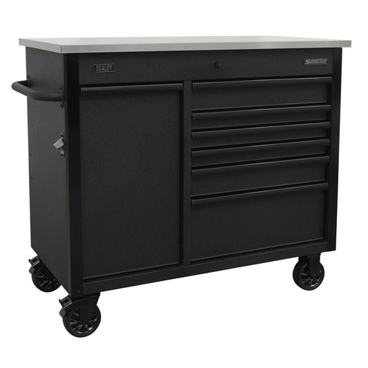 Sealey AP4206BE Mobile Tool Cabinet 1120mm with Power Tool Charging Drawer Sealey