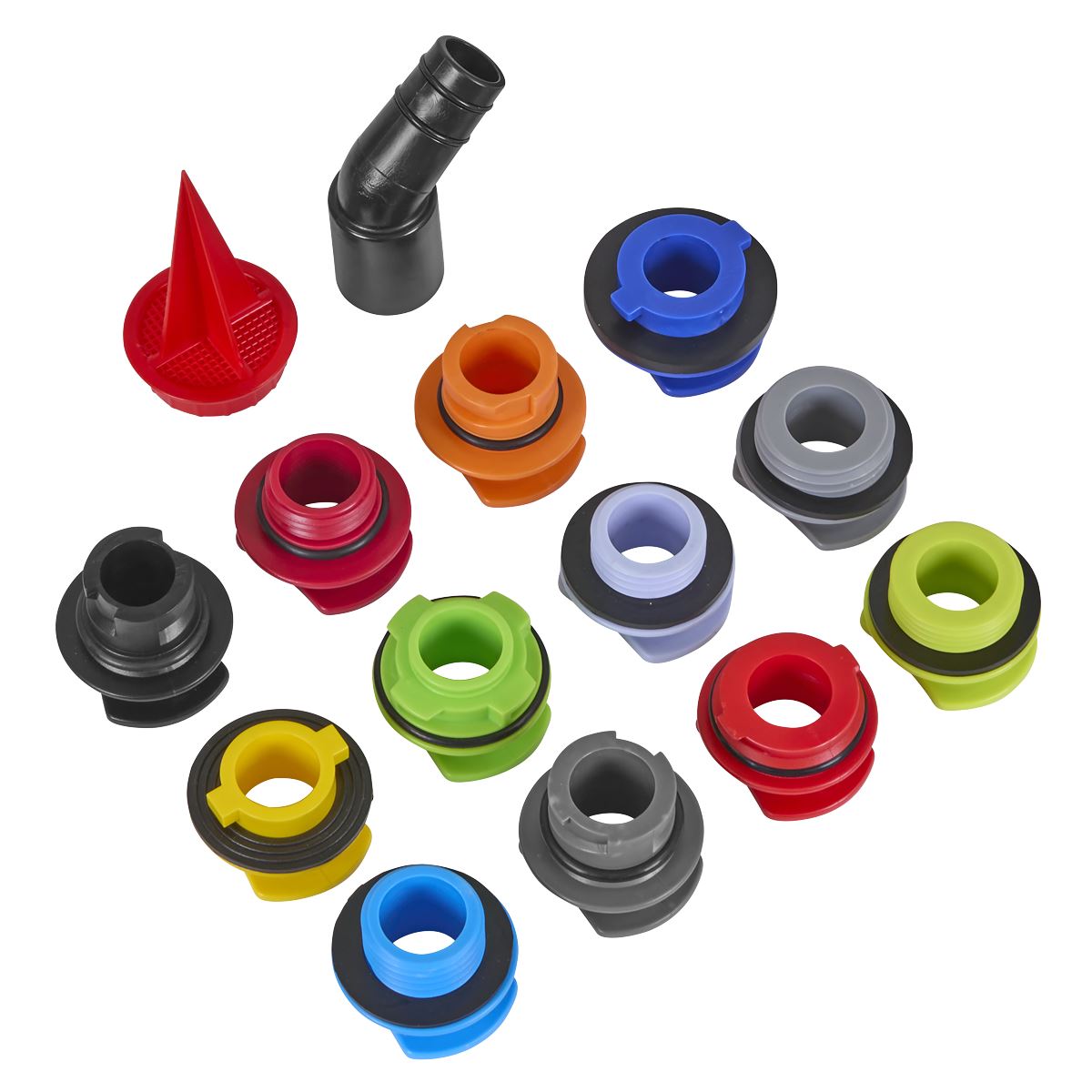 Sealey VS7107 Master Engine Oil Funnel Filling Kit 15pc Sealey