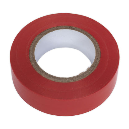 Sealey ITRED10 PVC Insulating Tape 19mm x 20m Red Pack of 10 Sealey