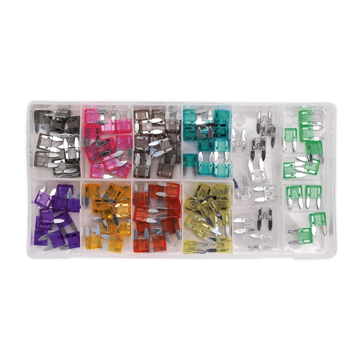 Sealey BCF100 Automotive MINI Blade Fuse Assortment 100pc Sealey