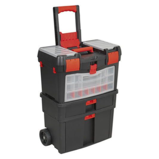 Sealey AP850 Mobile Toolbox with Tote Tray & Removable Assortment Box Sealey