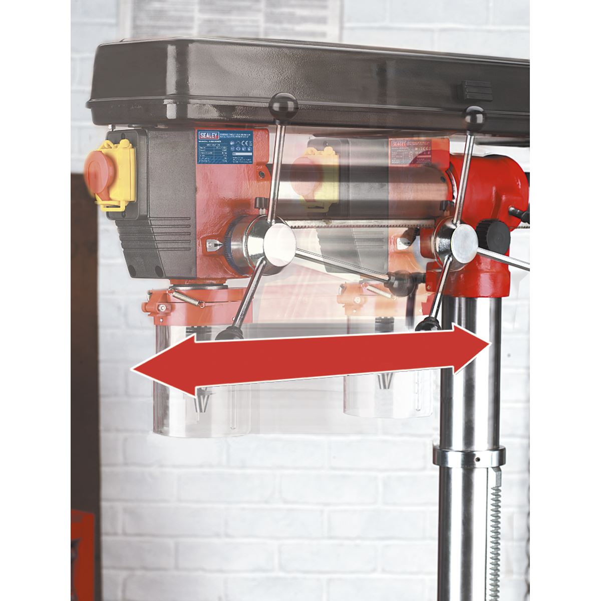 Sealey GDM1630FR Radial Pillar Drill Floor 5-Speed 550W/230V Sealey