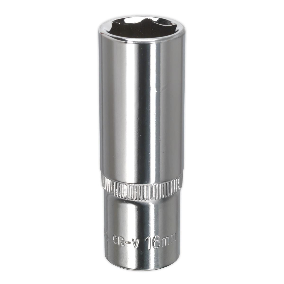Sealey SP3816D WallDrive® Socket 16mm Deep 3/8"Sq Drive Fully Polished Sealey