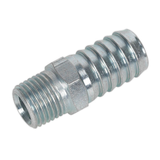 Sealey AC40 Screwed Tailpiece Male 1/4"BSPT - 1/2" Hose Pack of 5 Sealey