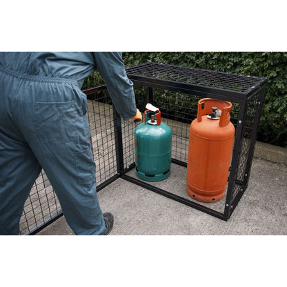 Sealey GCSC247 Safety Cage - 2 x 47kg Gas Cylinders Sealey