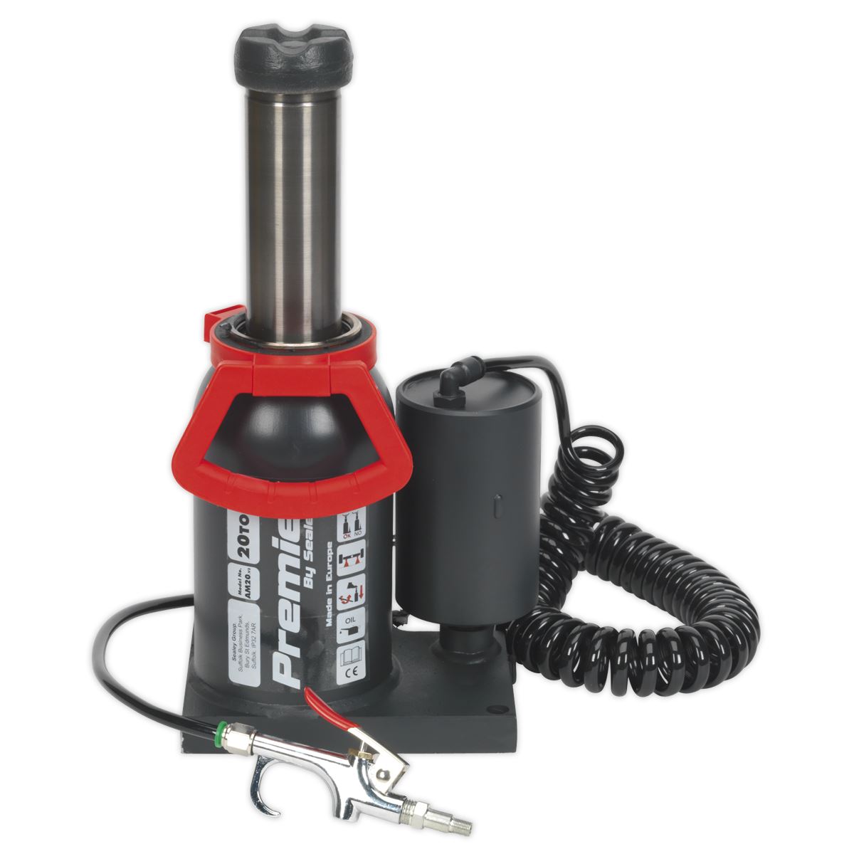 Sealey AM20 Premier Manual/Air Hydraulic Bottle Jack 20 Tonne Sealey