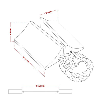 Sealey WC16 Rubber Wheel Chocks Heavy-Duty - Pair Sealey
