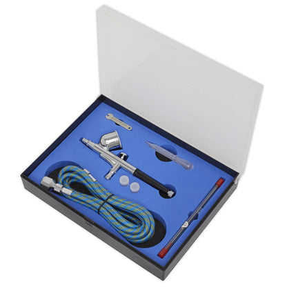 Sealey AB9321 Air Brush Kit Gravity Feed Sealey