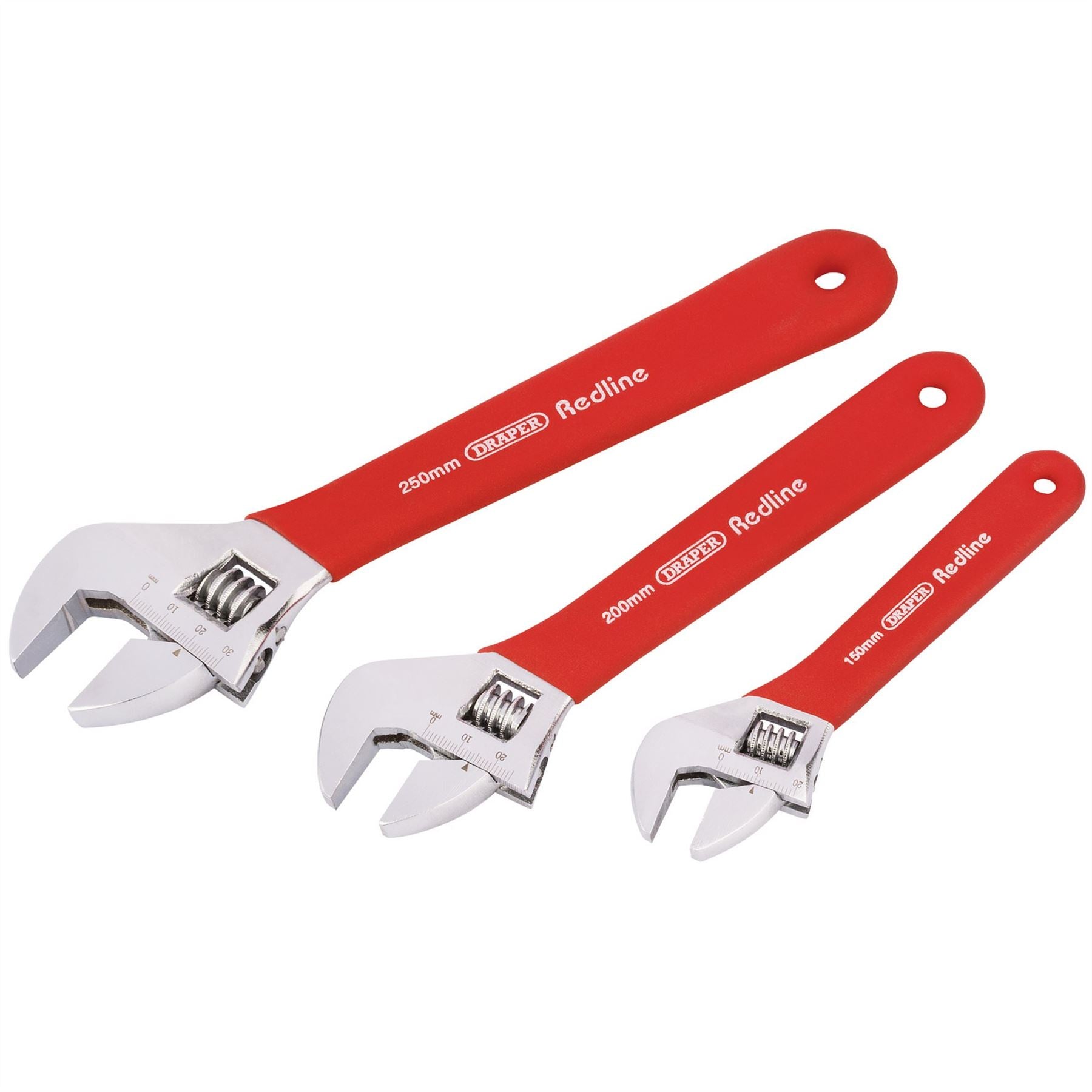Draper 67634 Redline® Soft Grip Adjustable Wrench Set 3 Piece Draper