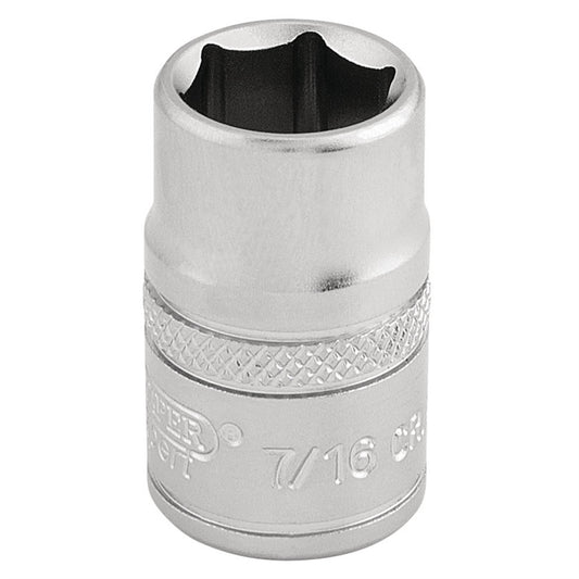 Draper 16551 6 Point Imperial Socket 3/8" Sq. Dr. 7/16" Draper