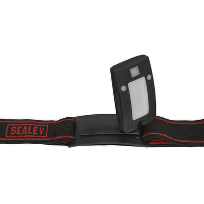 Sealey LED360HT Rechargeable Head Torch 2W COB LED Auto-Sensor Black Sealey