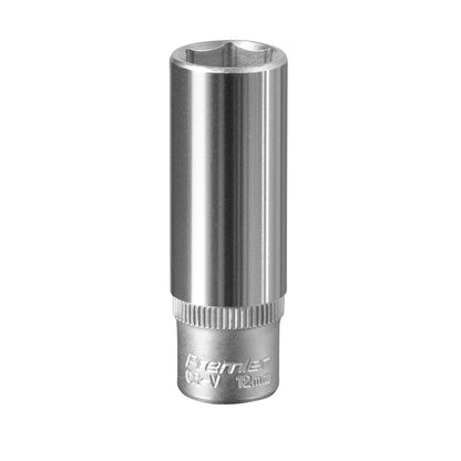 Sealey S1412D WallDrive® Socket 12mm Deep 1/4"Sq Drive Sealey