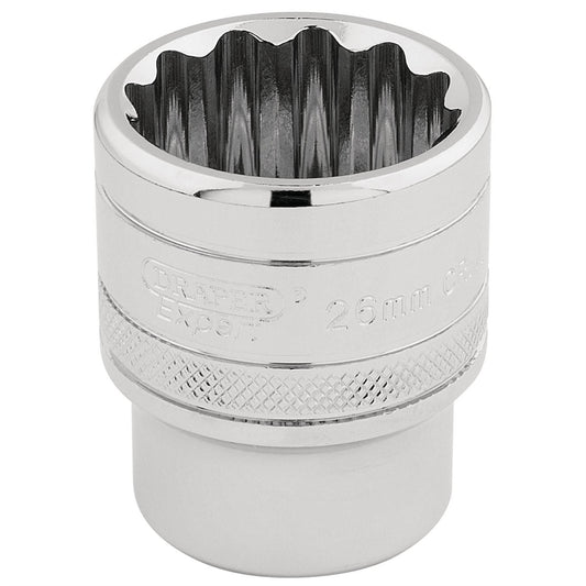 Draper 33441 HI-TORQ® 12 Point Socket 1/2" Sq. Dr. 26mm Draper