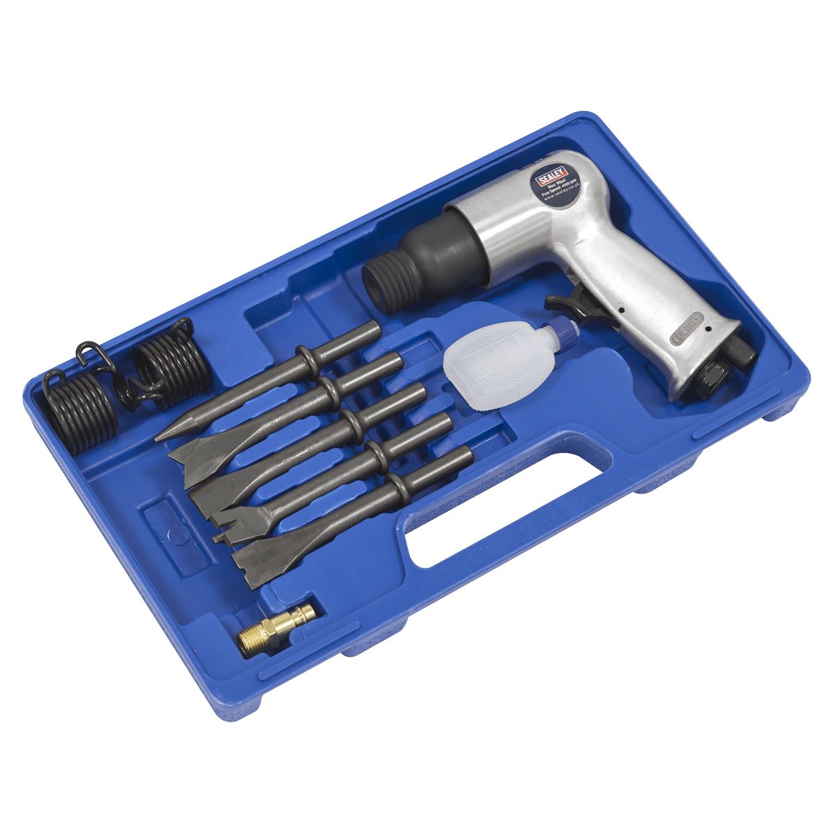 Sealey SA12/S Air Hammer Kit with Chisels Medium Stroke Sealey