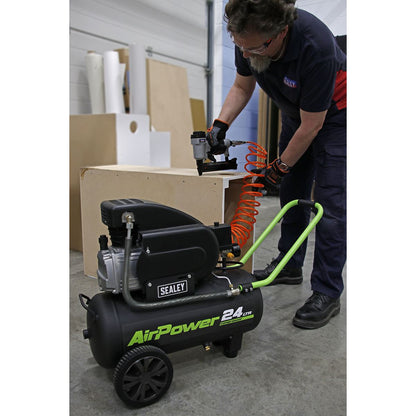 Sealey SAC2420E Air Compressor 24L Direct Drive 2hp Sealey