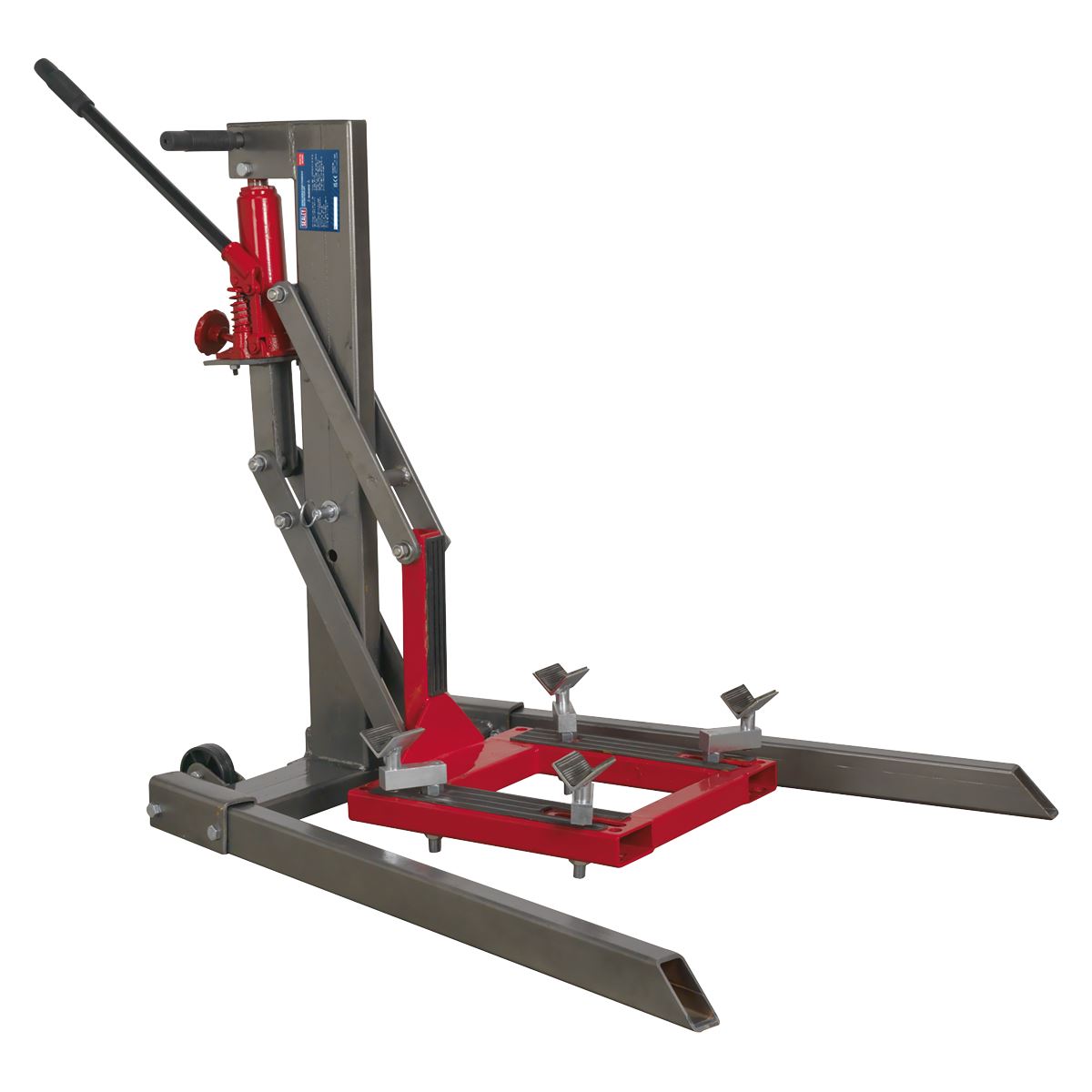 Sealey MCL500 Single Post Hydraulic Portable Motorcycle Lift 450kg Capacity Sealey