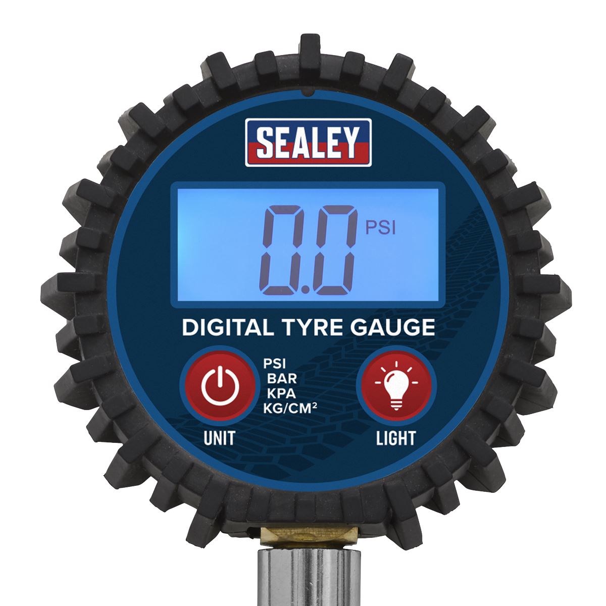 Sealey TST003 Digital Tyre Pressure Gauge with Twin Push-On Connector Sealey