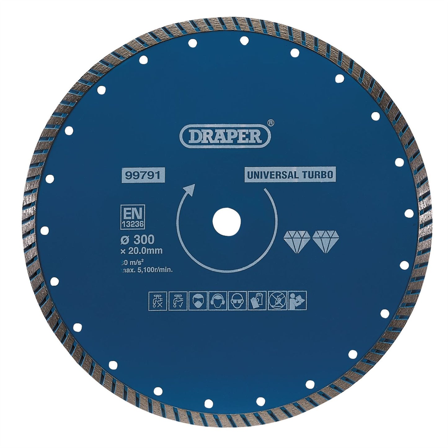 Draper 99791 Turbo Diamond Blade 300mm Draper