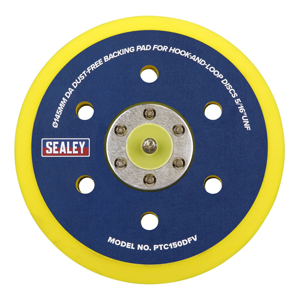 Sealey PTC150DFV DA Dust-Free Backing Pad for Hook-and-Loop Discs Ø145mm 5/16"UNF Sealey