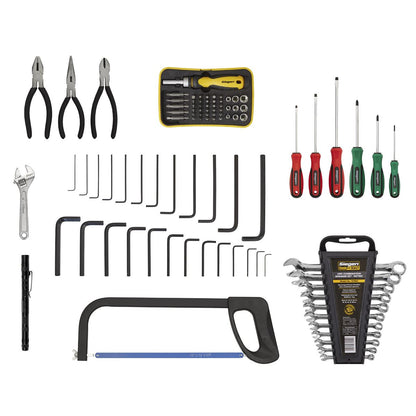 Sealey AP9243BBHVCOM 3 Drawer Portable Tool Chest with Ball-Bearing Slides & 93pc Tool Kit Sealey