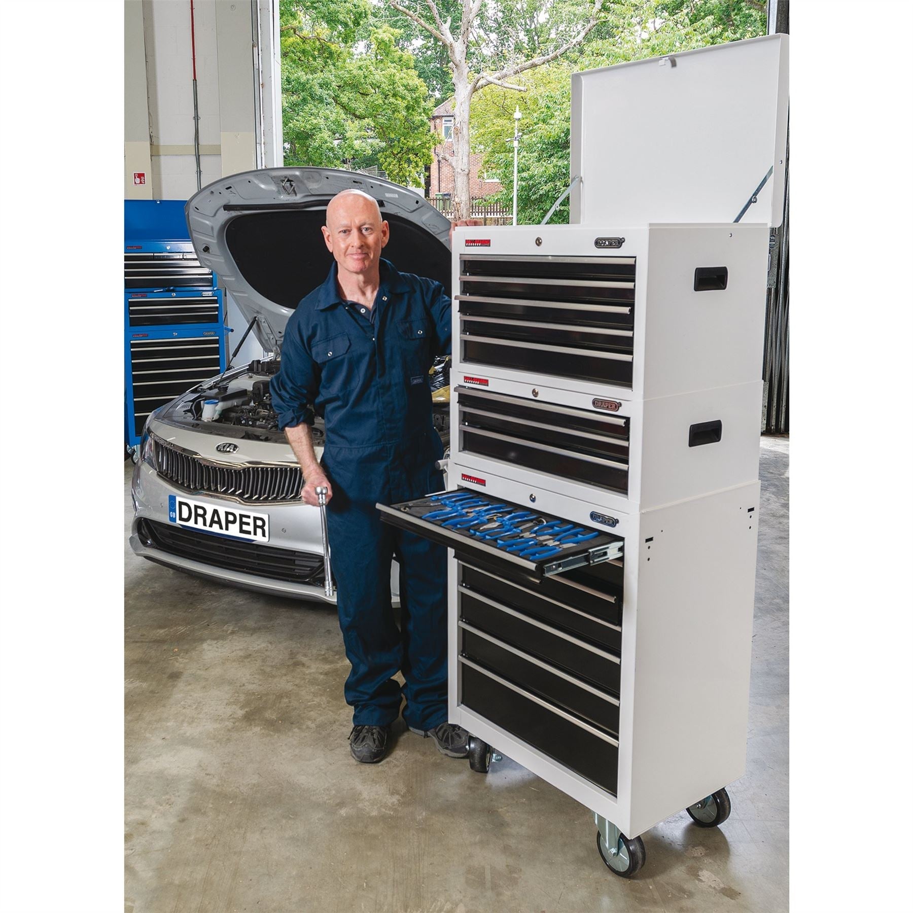 Draper 35738 Tool Chest 5 Drawer 26" White Draper