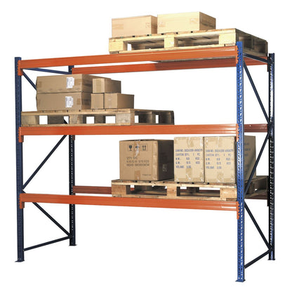 Sealey APR3001 Heavy-Duty Racking Unit with 3 Beam Set 1000kg Capacity Per Level Sealey