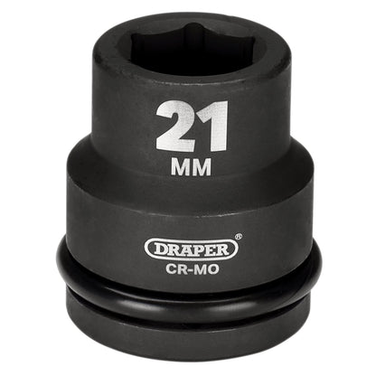Draper 05002 Expert HI-TORQ® 6 Point Impact Socket 3/4" Sq. Dr. 21mm Draper