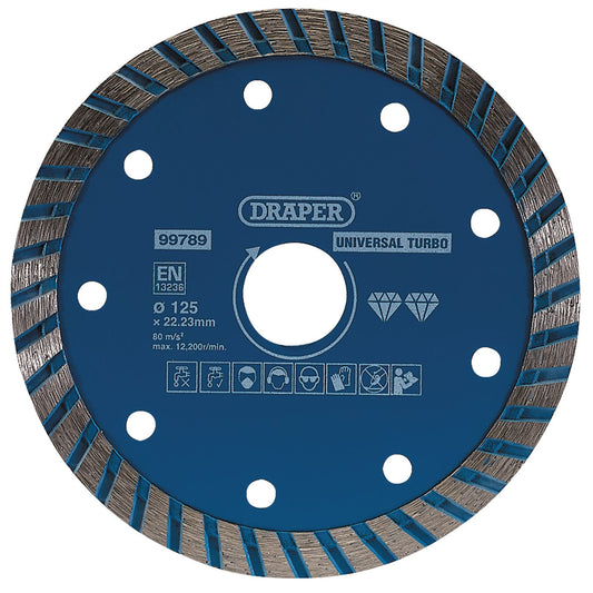 Draper 99789 Turbo Diamond Blade 125mm Draper