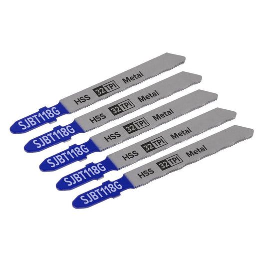 Sealey SJBT118G Jigsaw Blade Metal 75mm 32tpi - Pack of 5 Sealey