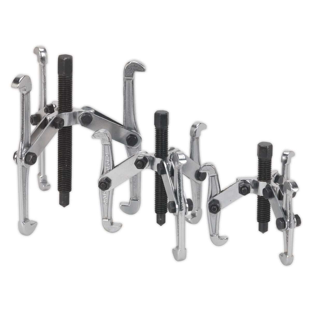 Sealey VS77 Triple Leg Gear Reversible Puller Set 3pc Sealey