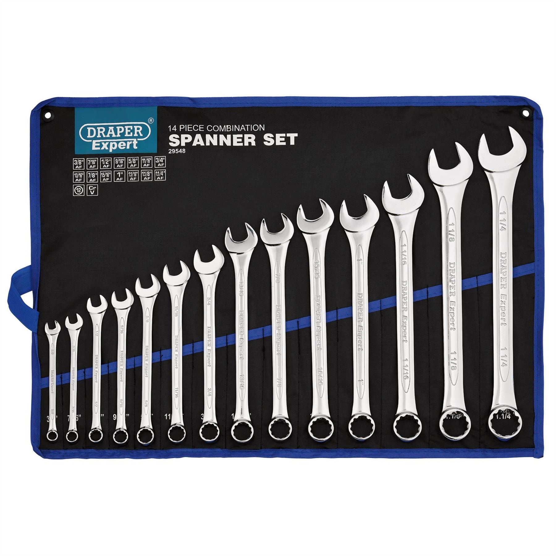 Draper 29548 Expert HI-TORQ® Imperial Combination Spanner Set 14 Piece Draper