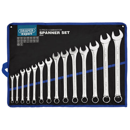 Draper 29548 Expert HI-TORQ® Imperial Combination Spanner Set 14 Piece Draper
