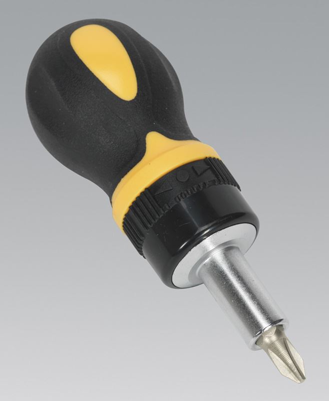 Siegen S0936 Screwdriver Ratchet Stubby Display Box of 9 Siegen