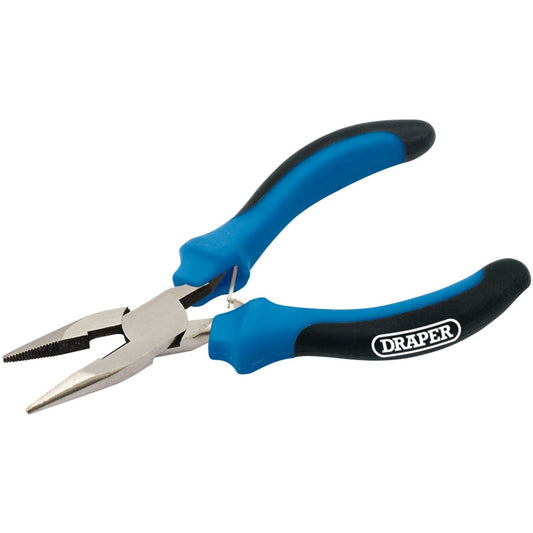 Draper 12538 Soft Grip Long Nose Mini Pliers 125mm Draper