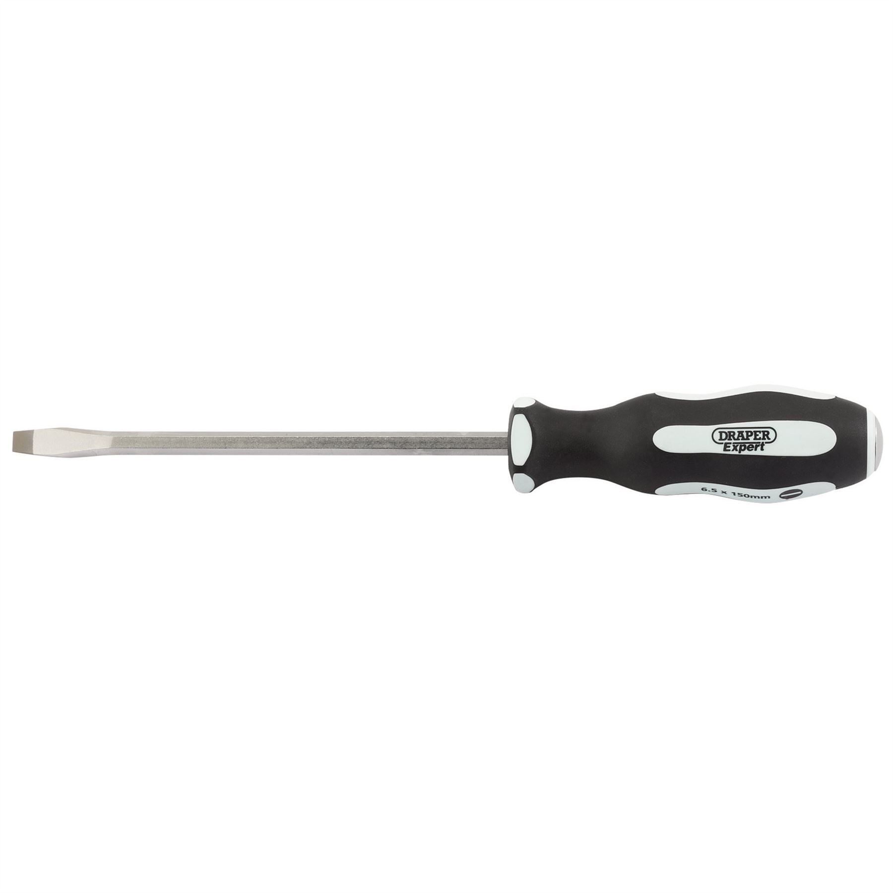 Draper 35183 Pound Thru' Plain Slot Soft Grip Screwdriver 6.5 x 150mm Draper