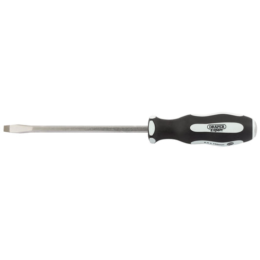 Draper 35183 Pound Thru' Plain Slot Soft Grip Screwdriver 6.5 x 150mm Draper