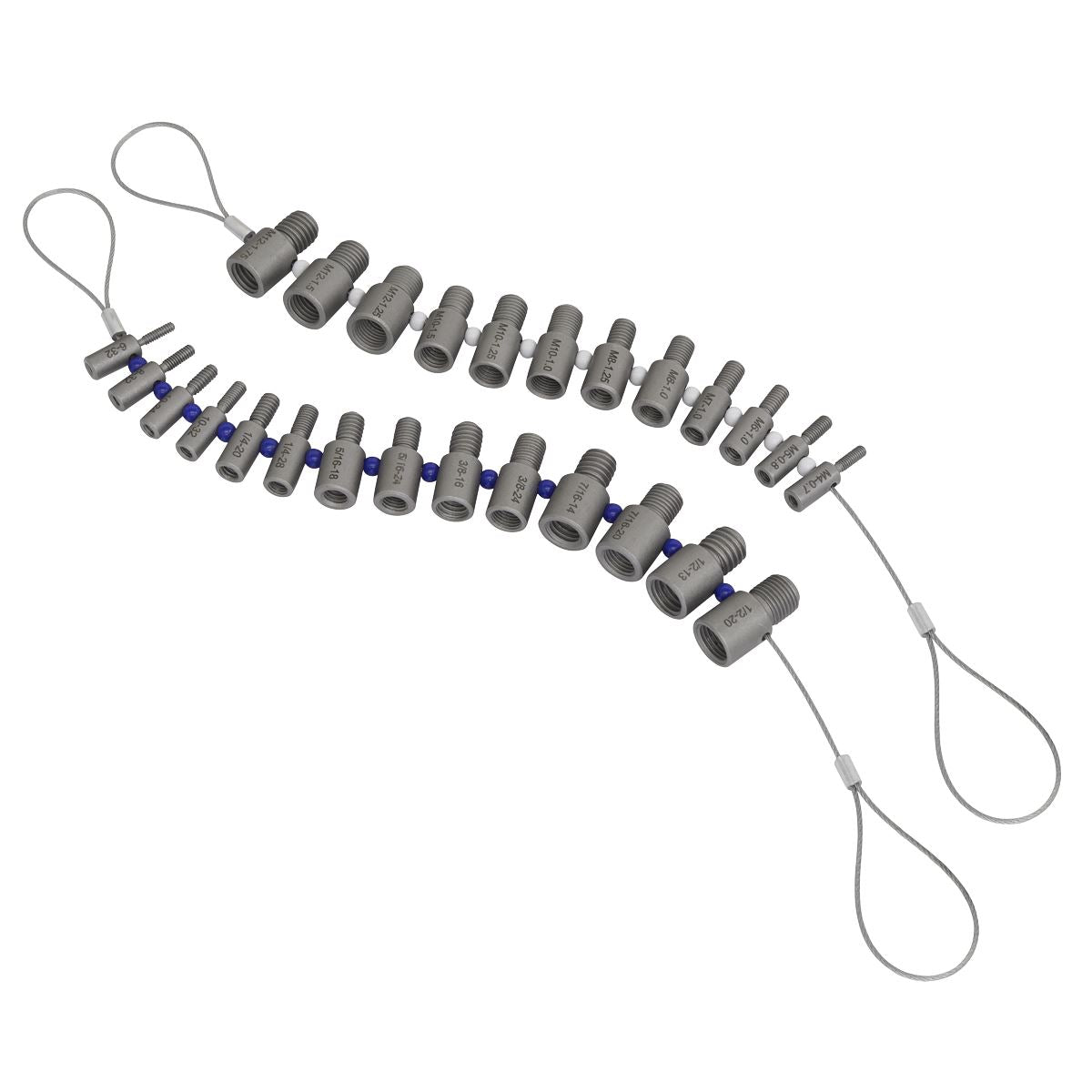 Sealey AK70NBC Thread Checker Nut & Bolt Checker 26pc - Metric/Imperial Sealey