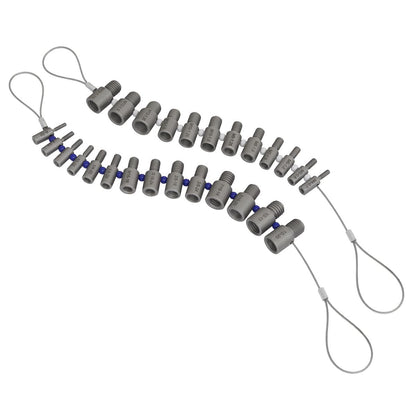 Sealey AK70NBC Thread Checker Nut & Bolt Checker 26pc - Metric/Imperial Sealey