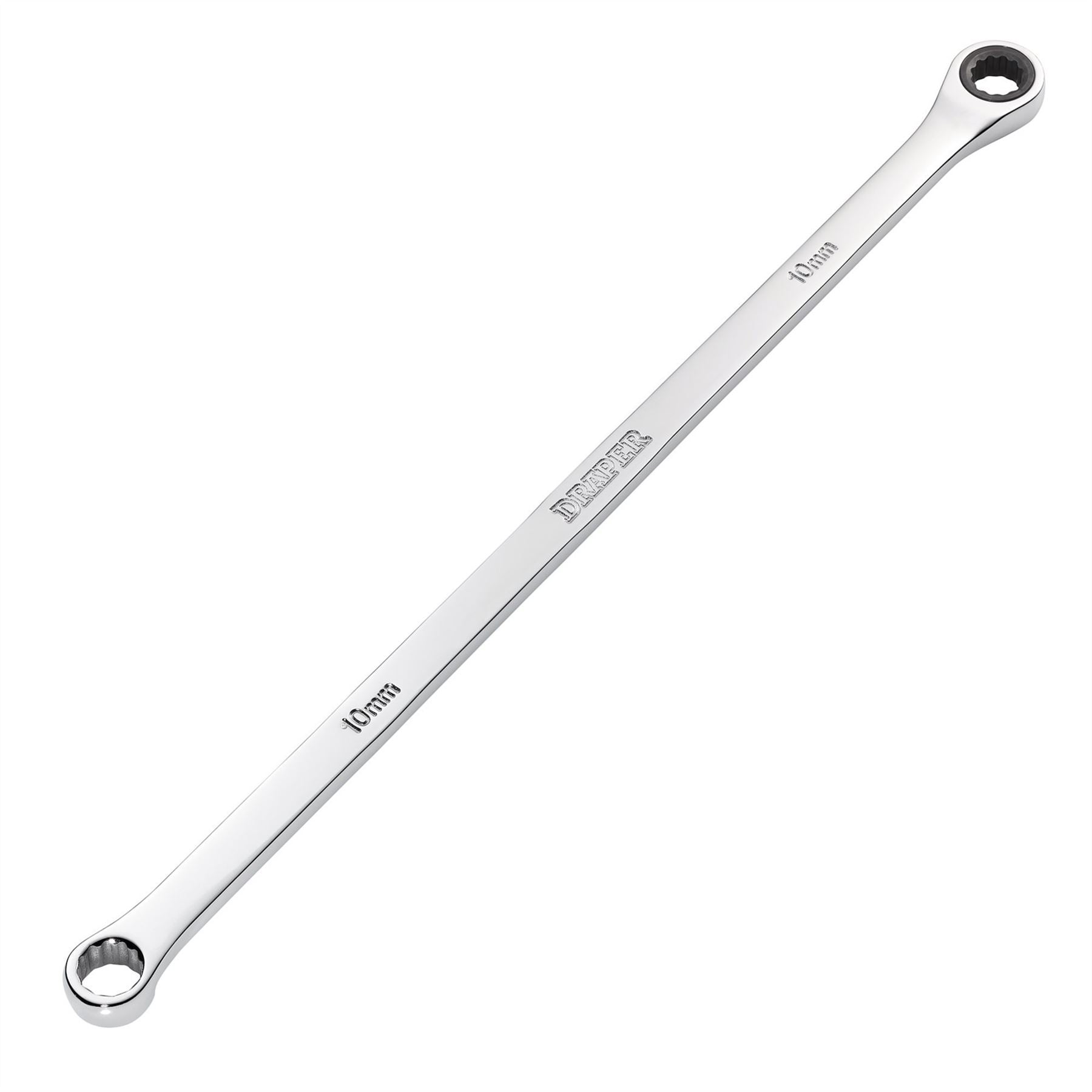 Draper 27766 HI-TORQ® Metric Extra-Long Double Ring Ratchet Spanner 10mm Draper