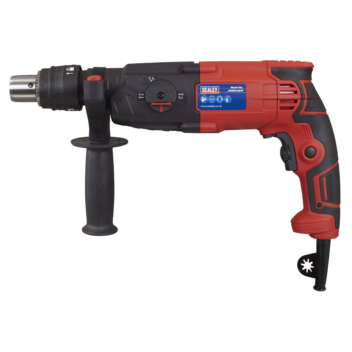 Sealey SDSPLUS18 Rotary Hammer Drill SDS Plus Ø18mm 750W/230V Sealey