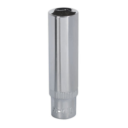 Sealey SP1410D WallDrive® Socket 10mm Deep 1/4"Sq Drive Fully Polished Sealey