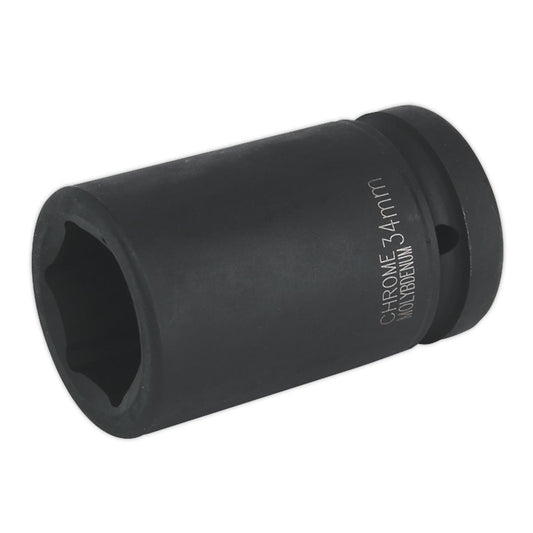 Sealey IS134D Impact Socket 34mm Deep 1"Sq Drive Sealey